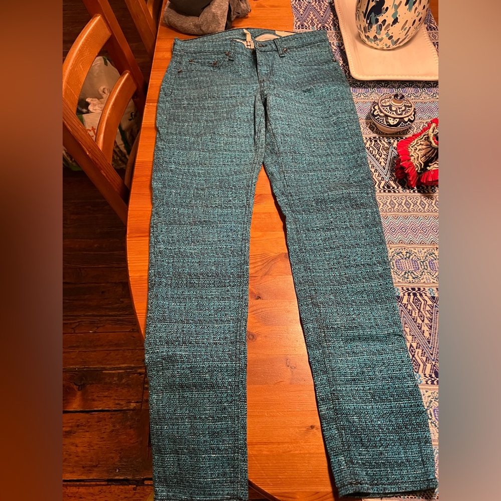 Super cute teal colored theme pants